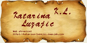 Katarina Lužajić vizit kartica